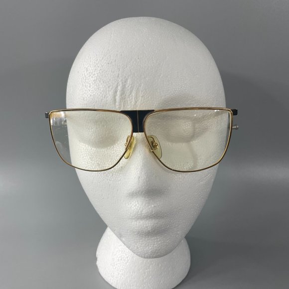 Laura Biagiotti Vintage 80s V90 Handmade Gold Woman Eyeglasses/Sunglasses Frame - Picture 2 of 9